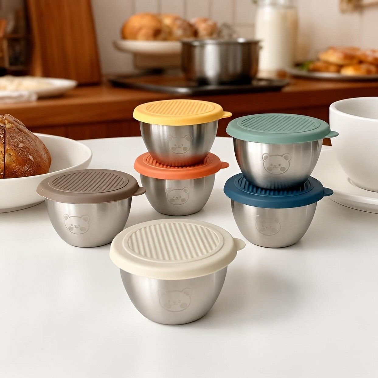 Sauce Set Stainless Steel, Plastic, Silicone-image-45