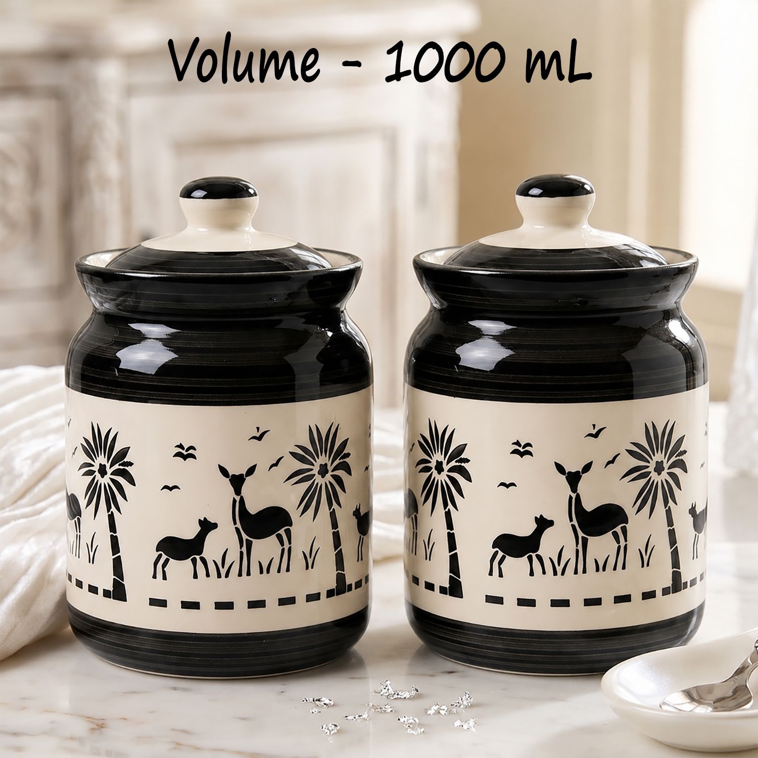 Ceramic, Stoneware Pickle Jar - 1000 ml-image-26