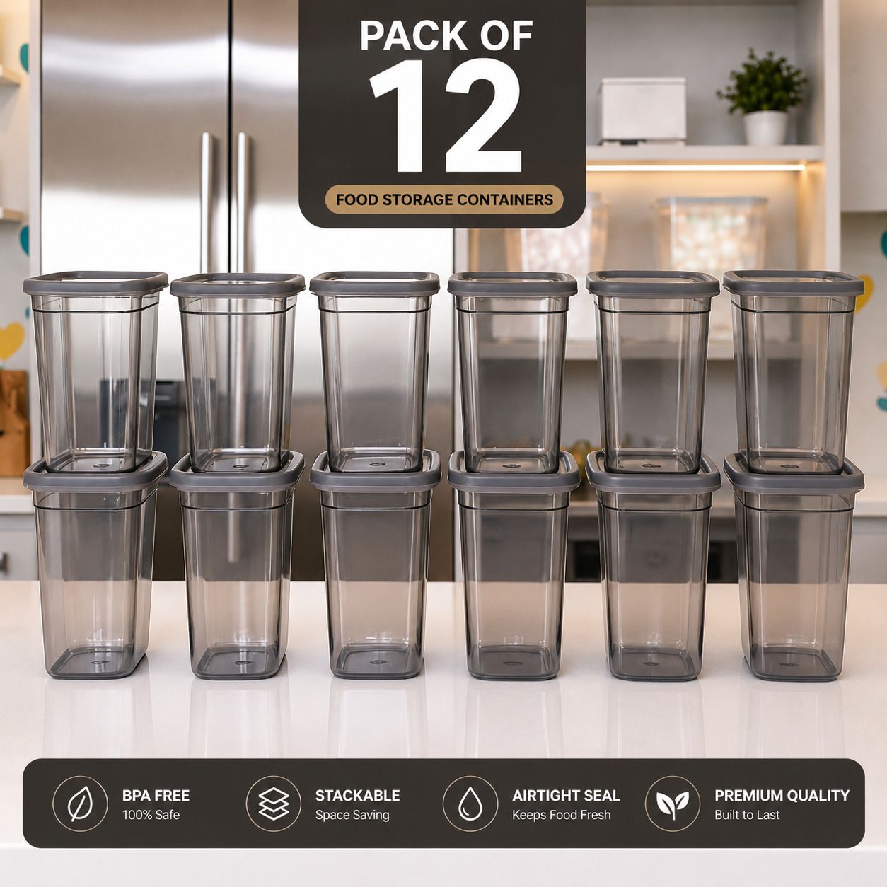 Plastic Grocery Container - 1100 ml-image-5