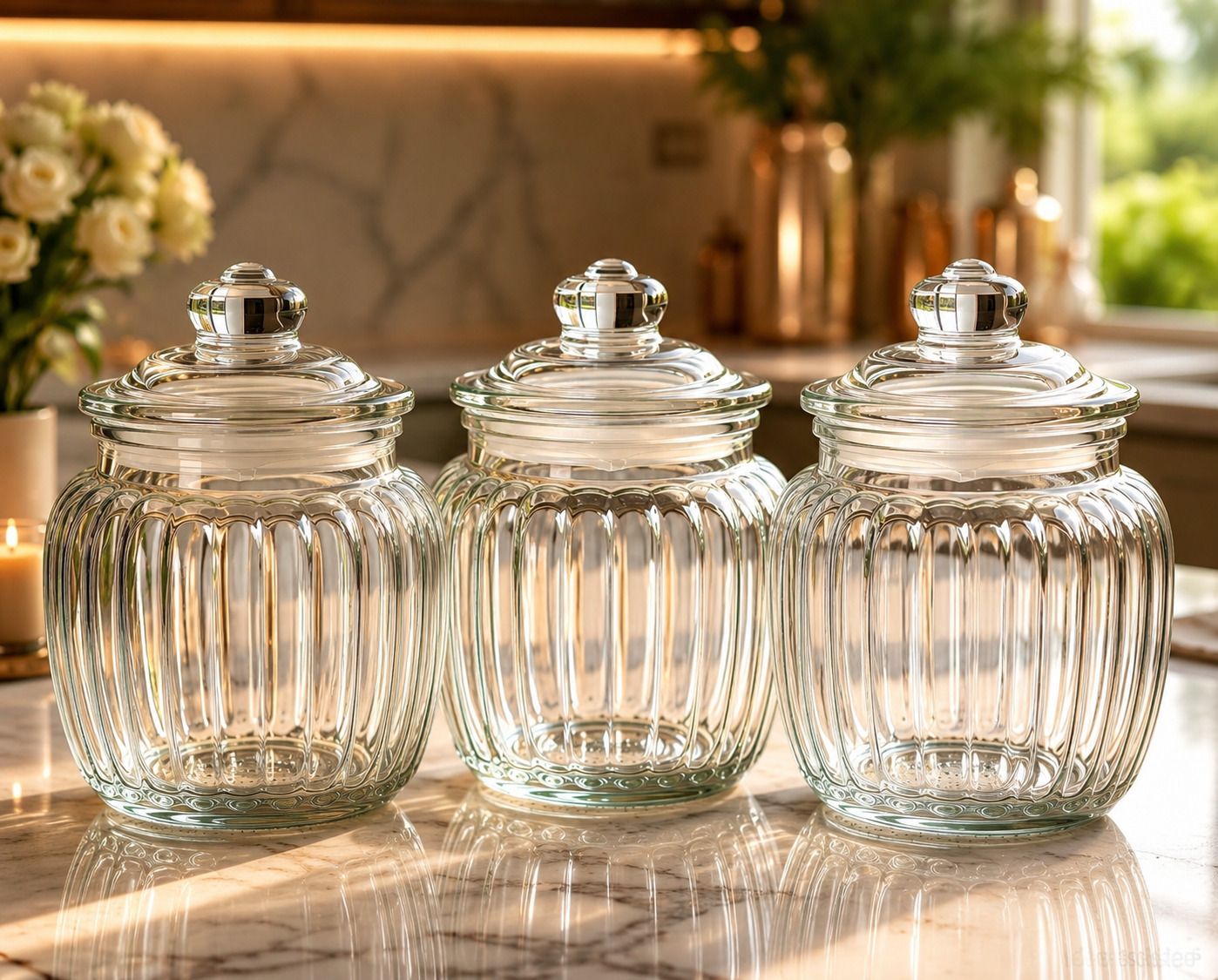 shobhana enterprises Glass Cookie Jar - 650 ml-picture-28