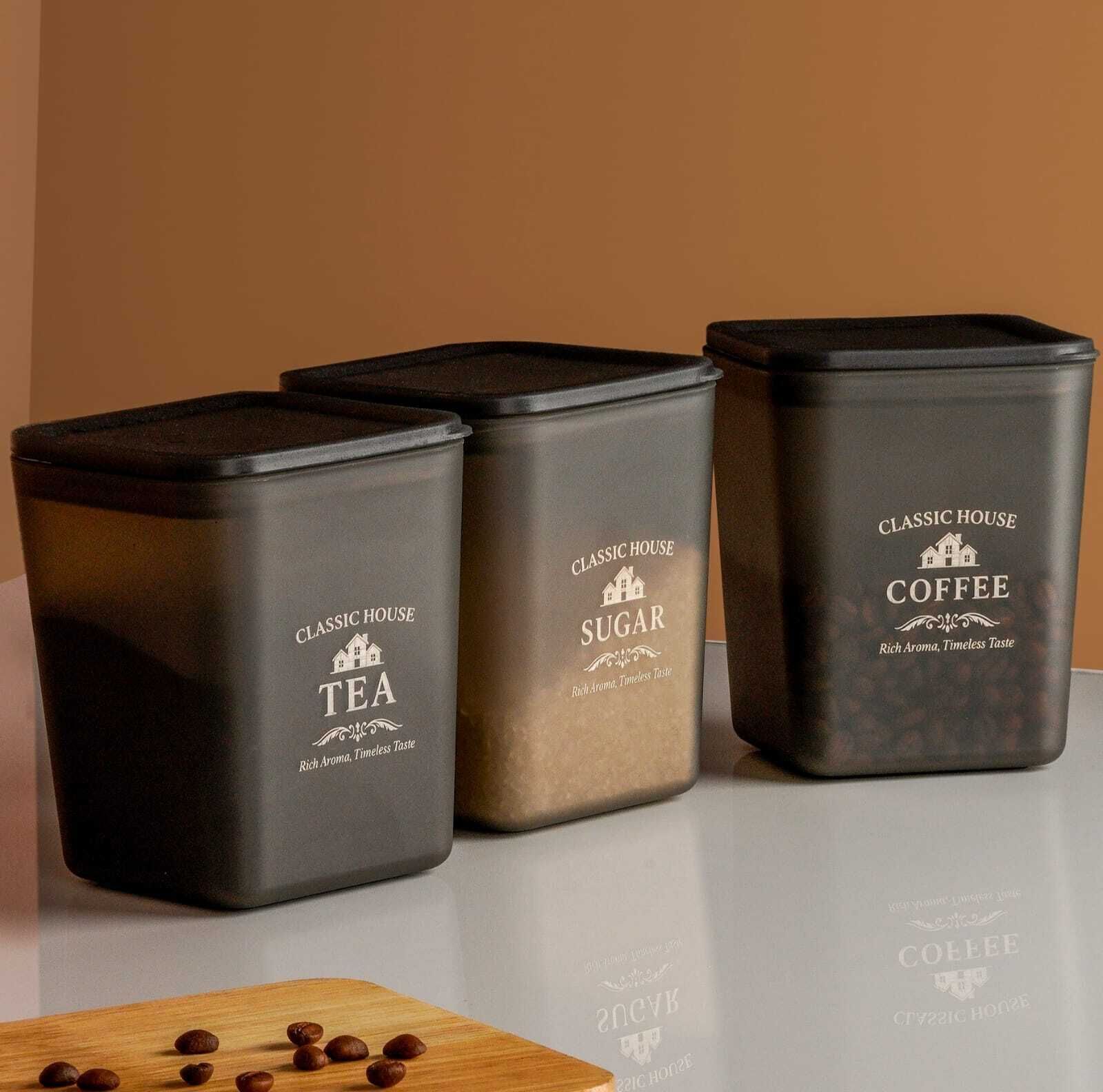 forway Plastic Tea Coffee & Sugar Container - 800 ml-picture-21