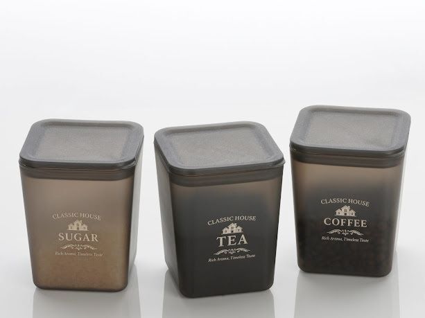 Plastic Tea Coffee & Sugar Container - 800 ml-image-1