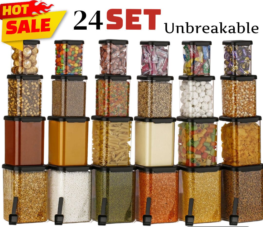 Plastic Grocery Container- 1400 ml, 900 ml, 650 ml, 350 ml