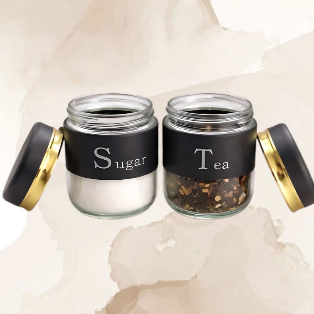 Glass Tea Coffee & Sugar Container - 350 ml-image-45