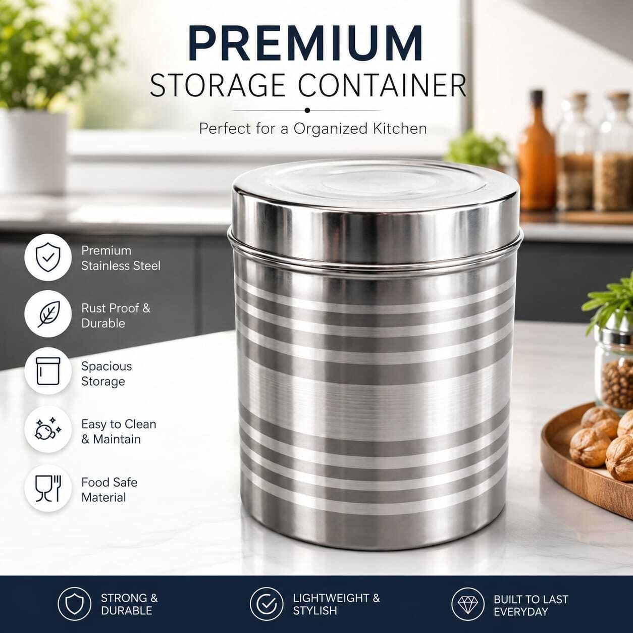 vs enterprises Steel Utility Container - 1 L-picture-17