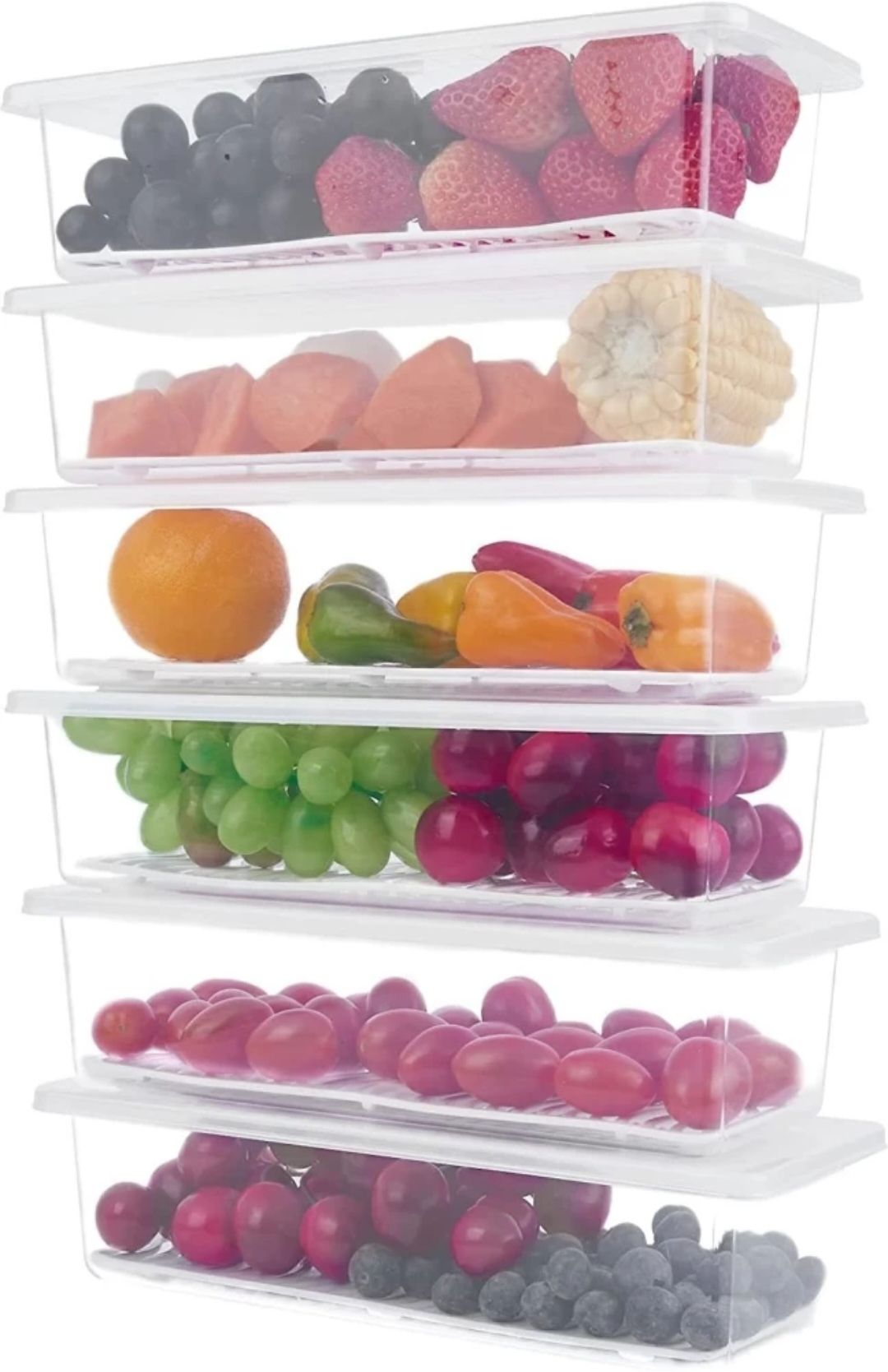 Plastic Box Freezer Containers Fish Meat Vegetables Fruits Storage Basket-image-2