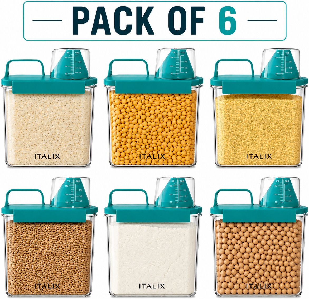 italix Plastic Grocery Container - 1200 ml-picture-40