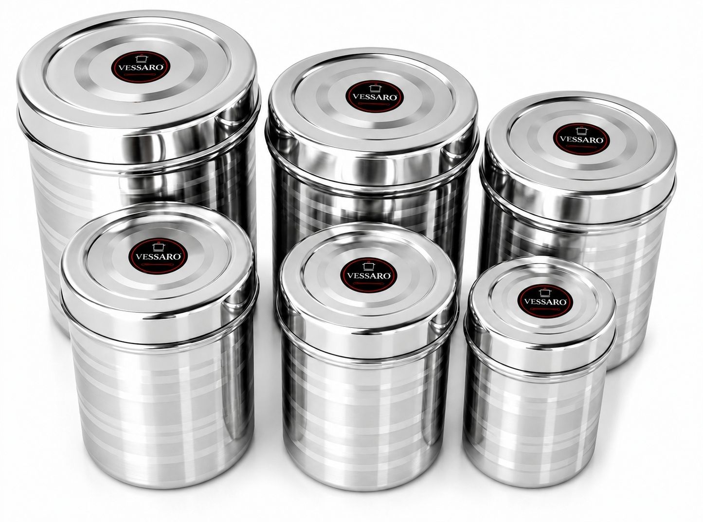 vessaro Steel, Stainless Steel Grocery Container - 1500 ml, 1000 ml, 500 ml, 400 ml, 300 ml, 200 ml-picture-23