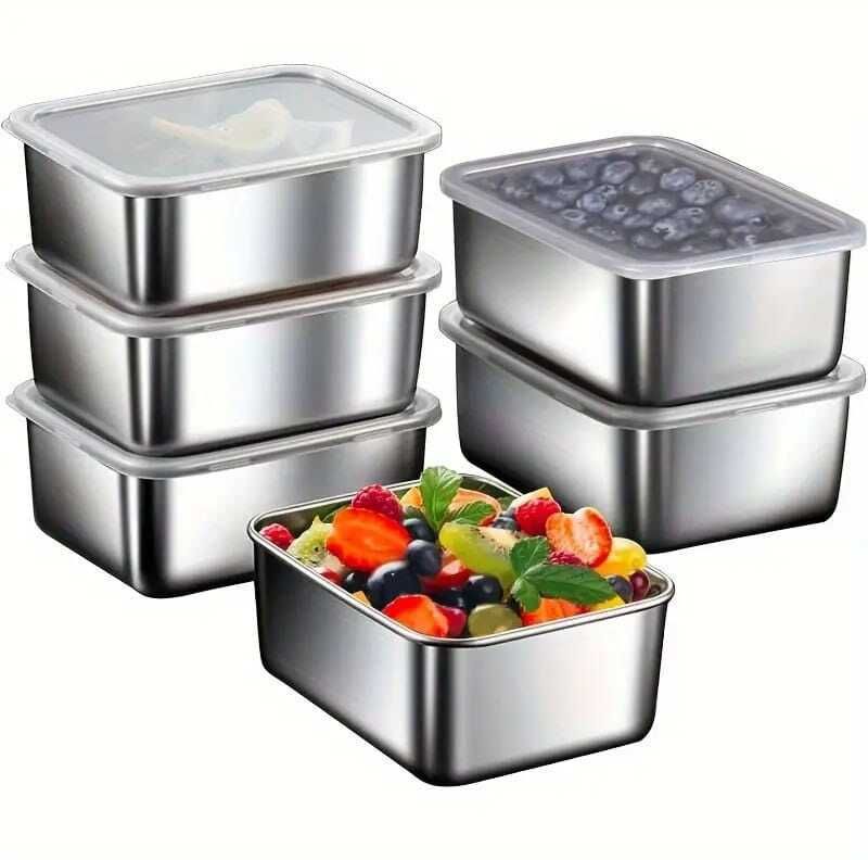 mpatodiya Steel Fridge Container - 1000 ml-picture-48