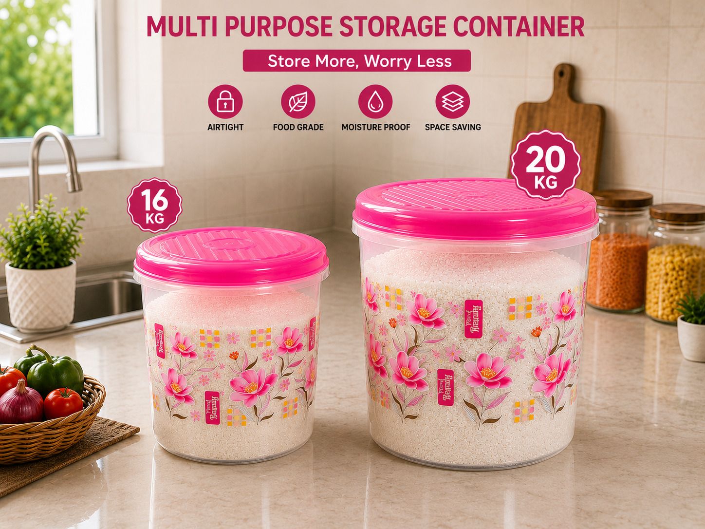 vm bond Plastic Grocery Container - 16000 ml, 20000 ml-picture-10