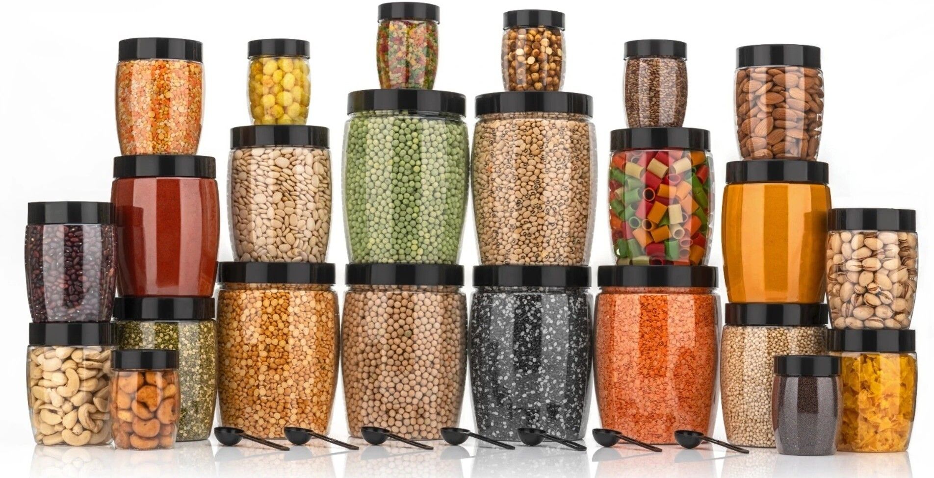 dhabrij Plastic Grocery Container - 1200 ml, 650 ml, 350 ml, 250 ml-picture-40