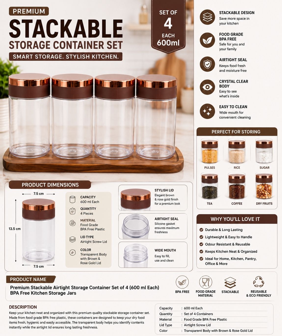 radhey Plastic Pickle Jar - 600 ml-picture-12