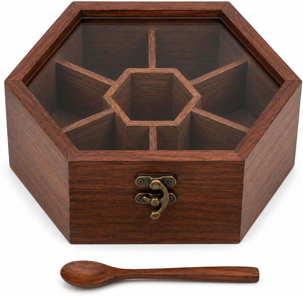 manhalstore Wooden Utility Container - 80 ml, 100 ml, 120 ml, 130 ml, 140 ml, 125 ml, 115 ml-picture-11