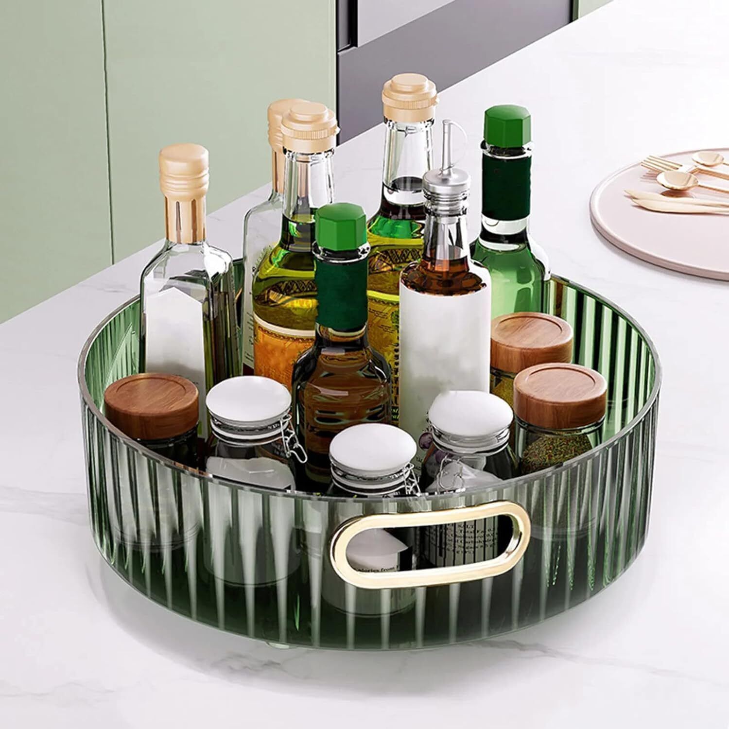 tarang Plastic 360 Rotating Tray Organizer Storage Basket-picture-10