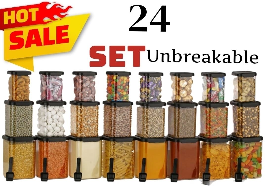 Plastic Grocery Container- 900 ml, 650 ml, 350 ml