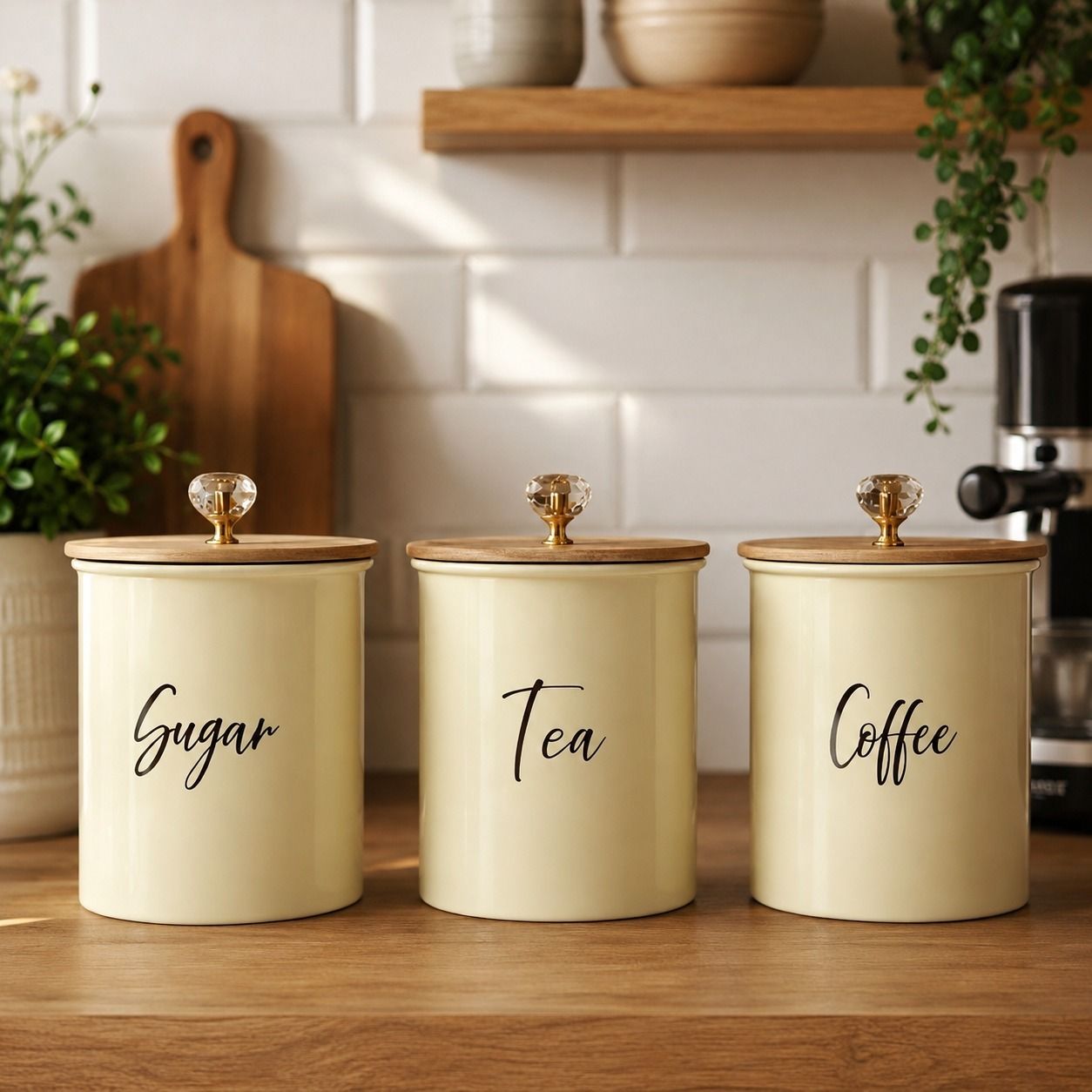 h.a handicrafts Stainless Steel Tea Coffee & Sugar Container - 1000 ml-picture-21