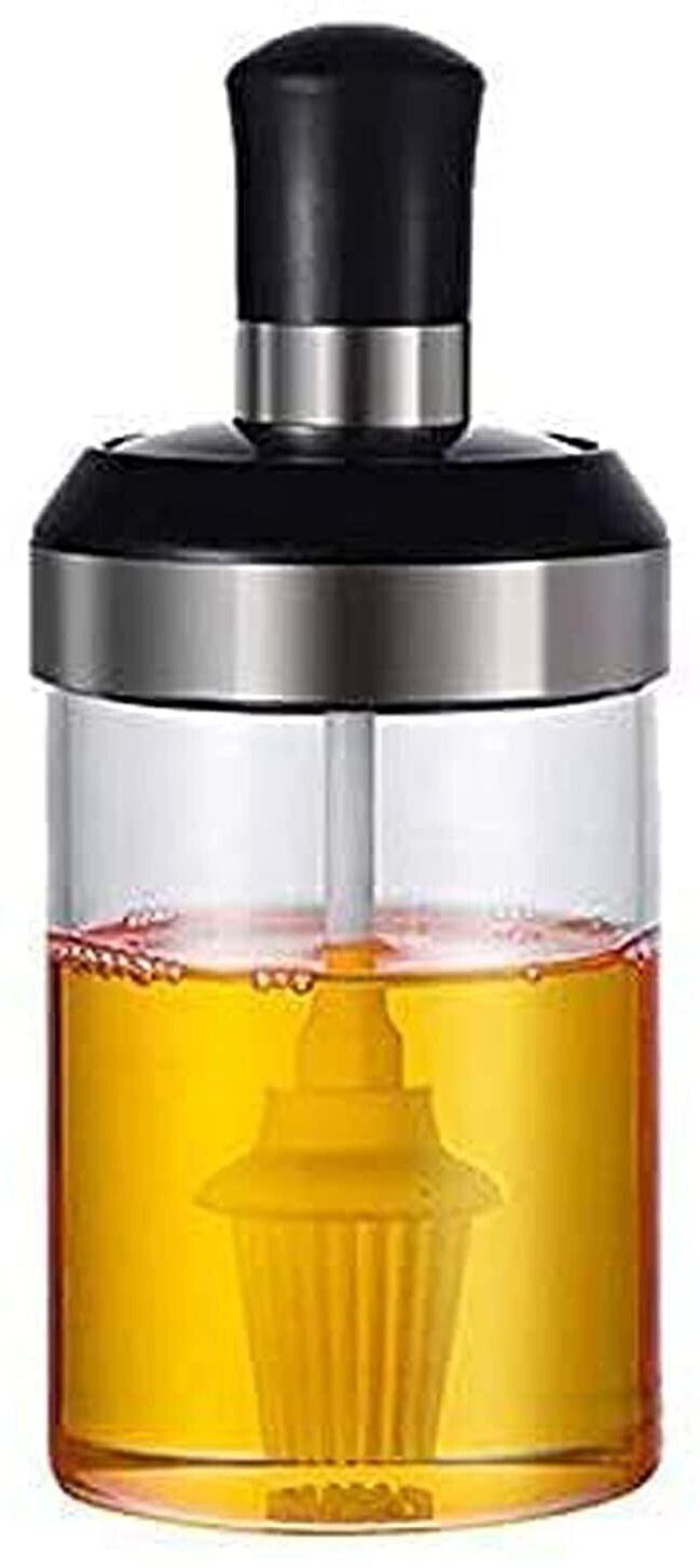 parspar Glass Food Storage Jar with Brush for Ghee, Butter, Oil Jar Yes Round Pastry Brush-picture-17