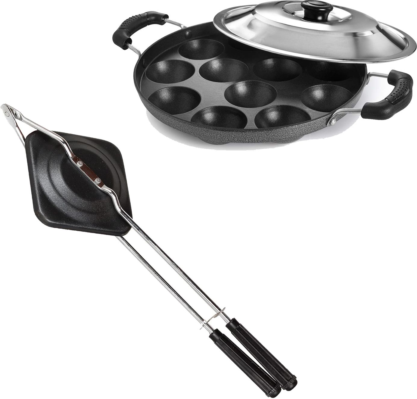 narv Appam Patra Maker, Litti Maker Gas Stove Compatible Regular Sandwich Maker K2 0 W Pop Up Toaster-picture-32