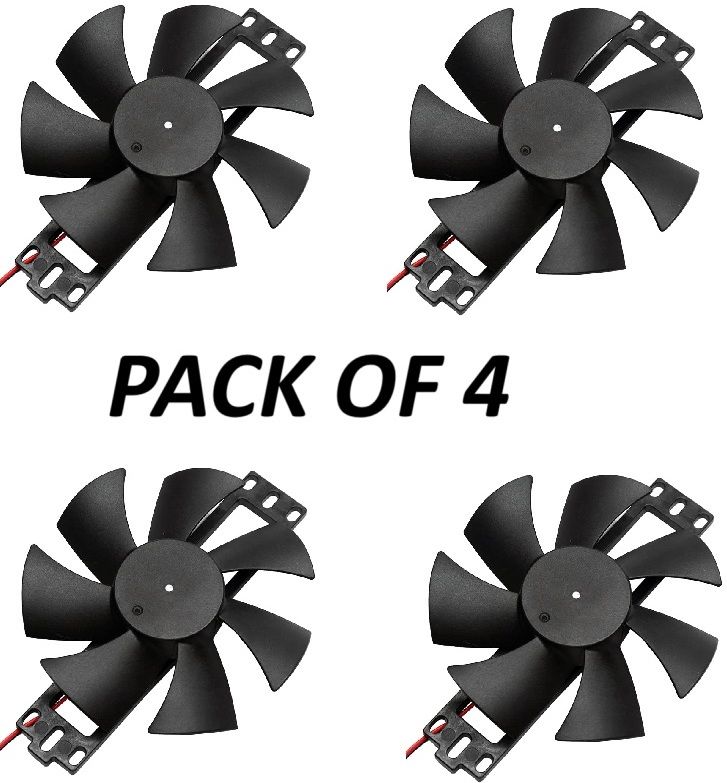 SG Flash PACK OF 4 18V Plastic Blade Cooling Fan for Induction Cooker Black Cooler-image-0