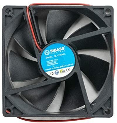 sibass 12V Metal Cooling Fan for Control Panels, Racks, PCs & Machinery (2600 RPM,3.5W) Cooler-image-10