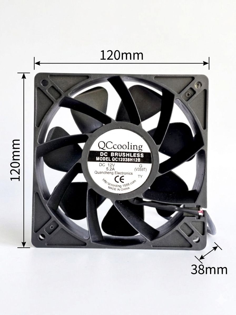 Black Air QC12038H12B 12VDC 5.2A DC BRUSHLESS FAN FOR GORILLA INFLATBALE Cooling Fan All in one Cooler-image-40