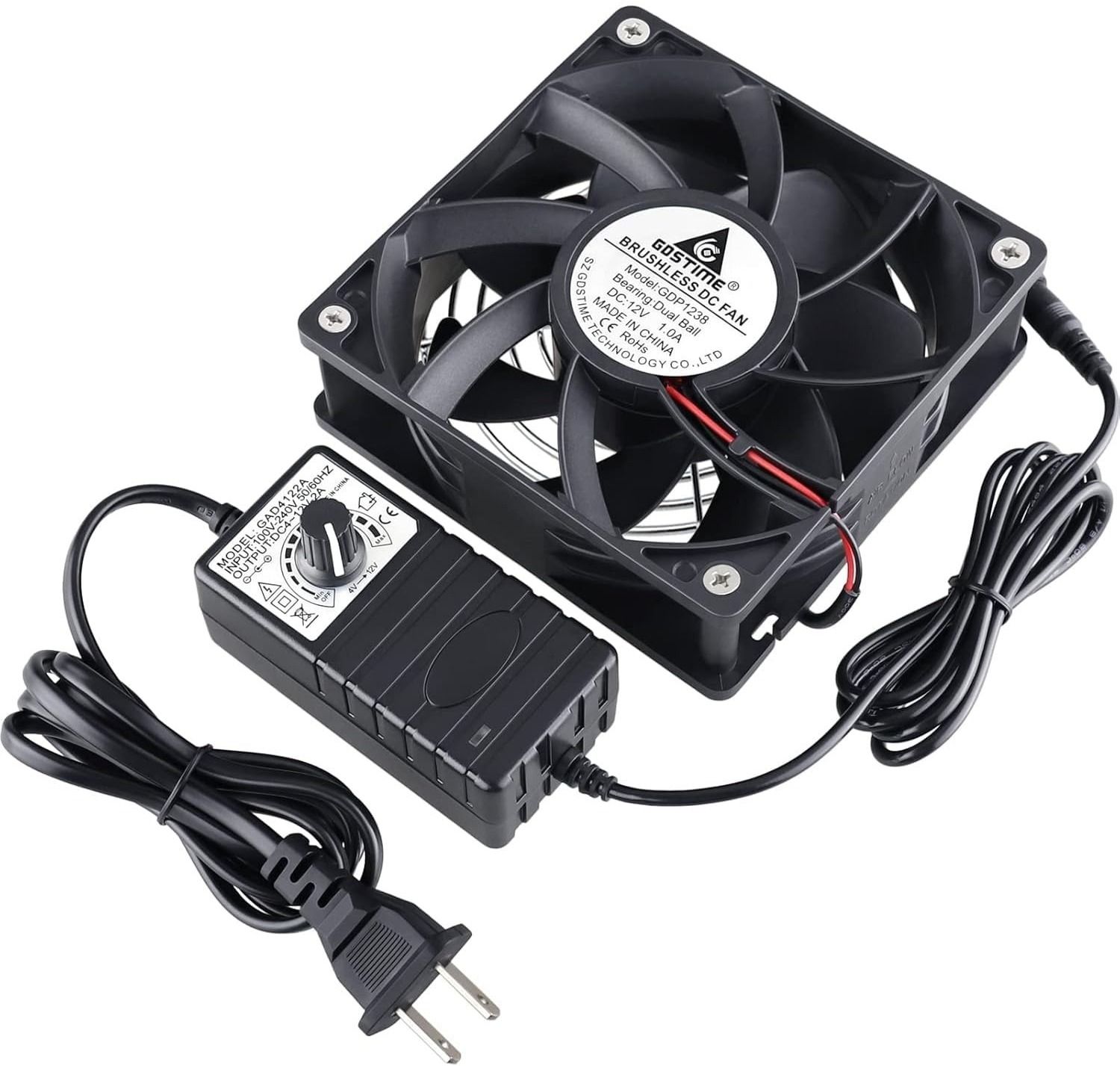 Enormity 120mm High Airflow 12V Fan Speed Control DIY Cooling Case Server Cabinet Fan Fan with Heat Sinks Cabinet Cooler-image-46