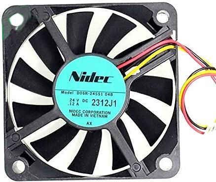Electronic Spices Nidec D06R-24SS1 04B Server Cooling Fan 24V 0.12A Inverter Fan 60*60*15mm 3-Wire Fan with Heat Sinks All in one Cooler-image-10