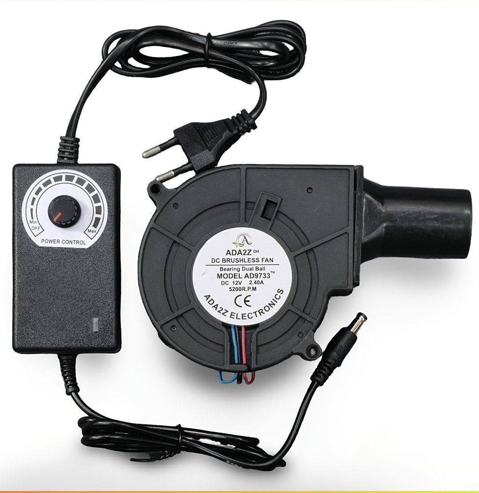 ADA2Z DC 12V 2.40A AD9733 WITH 3AMP SPEED CONTROLLER BLOWER BBQ BLOWER SET Cooling Fan All in one Cooler-image-5