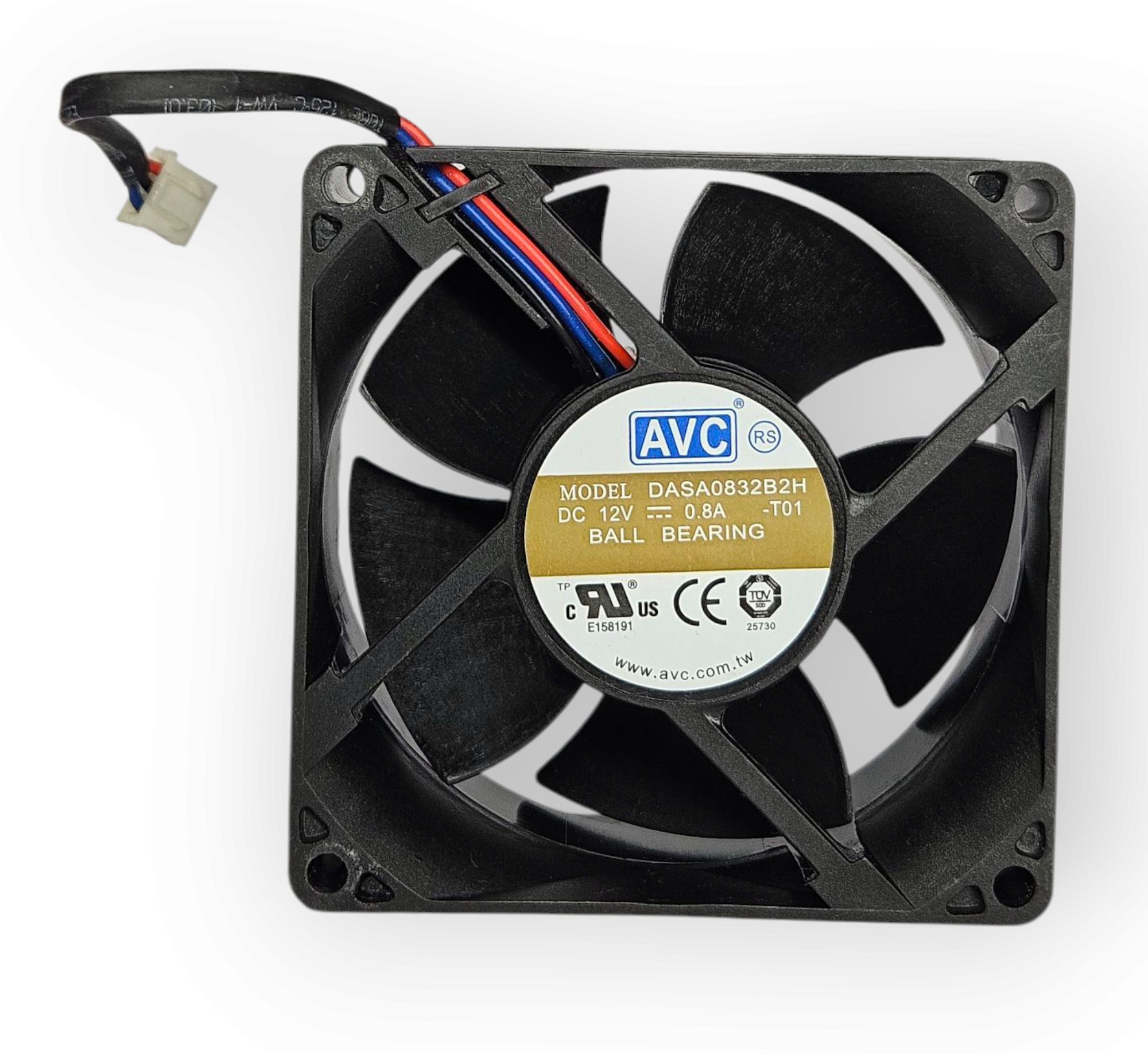 WONDERFLO BLACK AIR DASA0832B2H 12VDC 0.8A 80x80x32mm SERVER FAN 3 WIRES Cooler-image-49