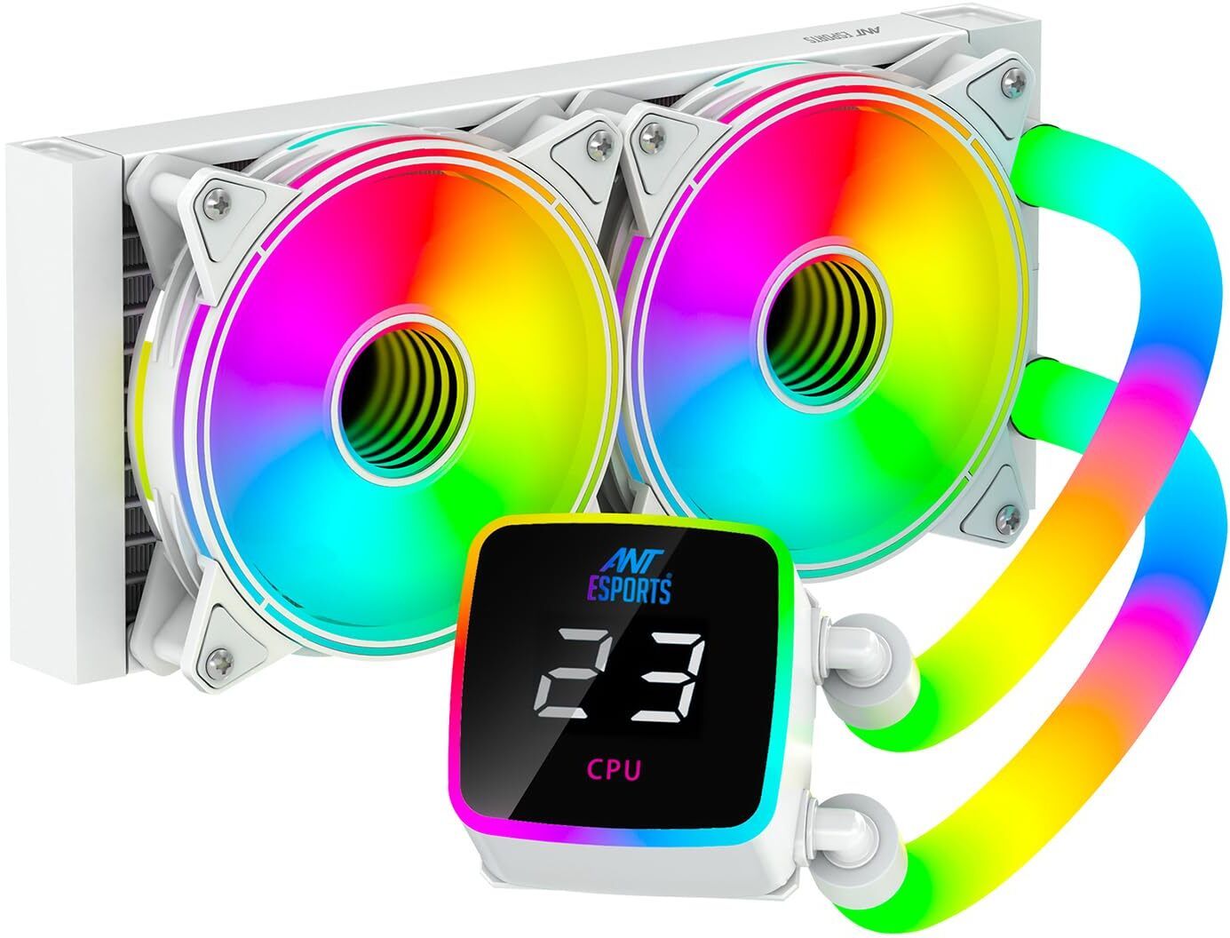 Ant Esports ICEGlow 240 ARGB White Liquid Cooling Cabinet Cooler-picture-11