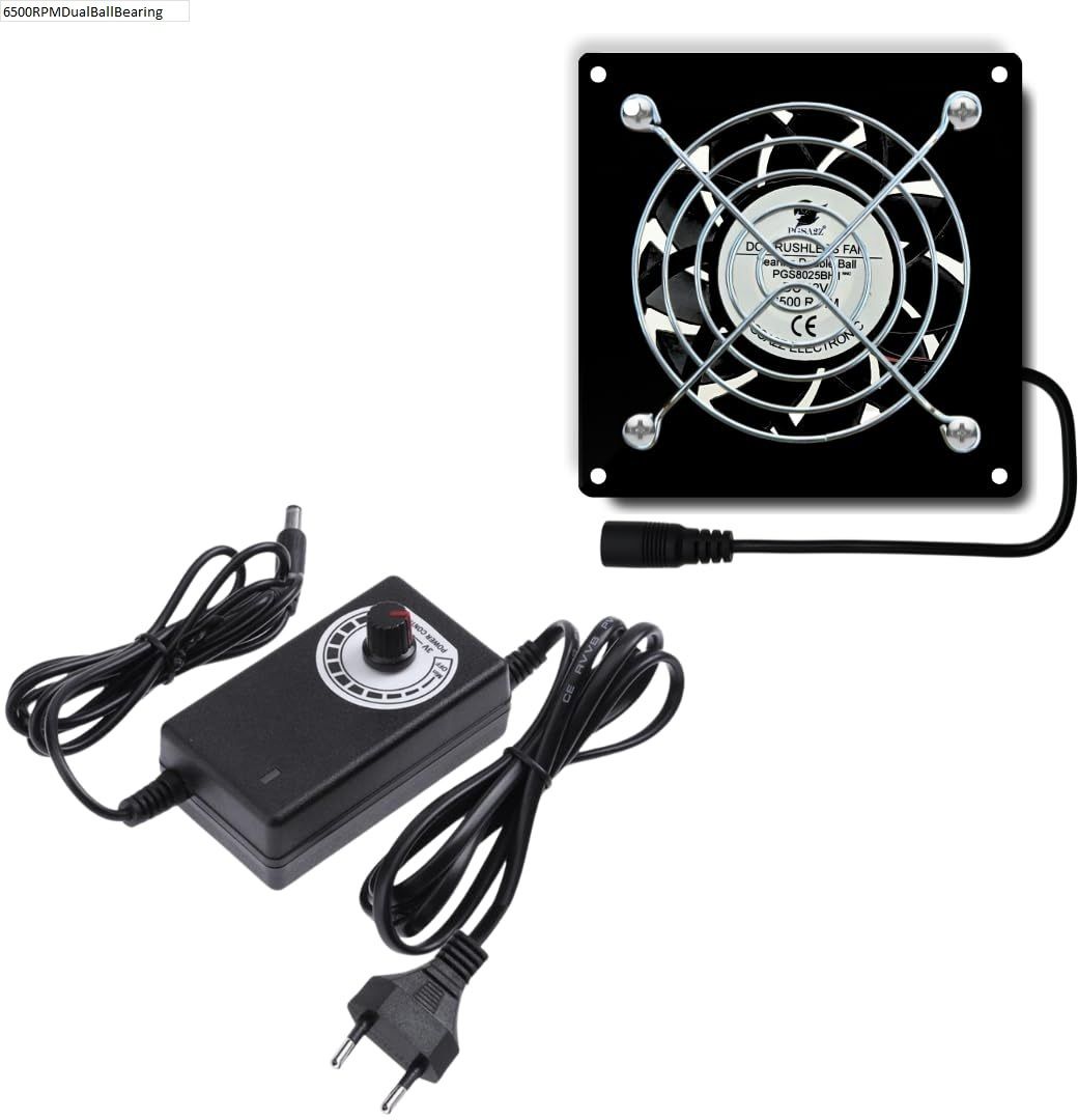 PGSA2Z 6500RPM Dual Ball Bearing 8025 Computer Fan with AC Plug, DC 12V High Airflow Cooling Fan Cabinet Cooler-image-27