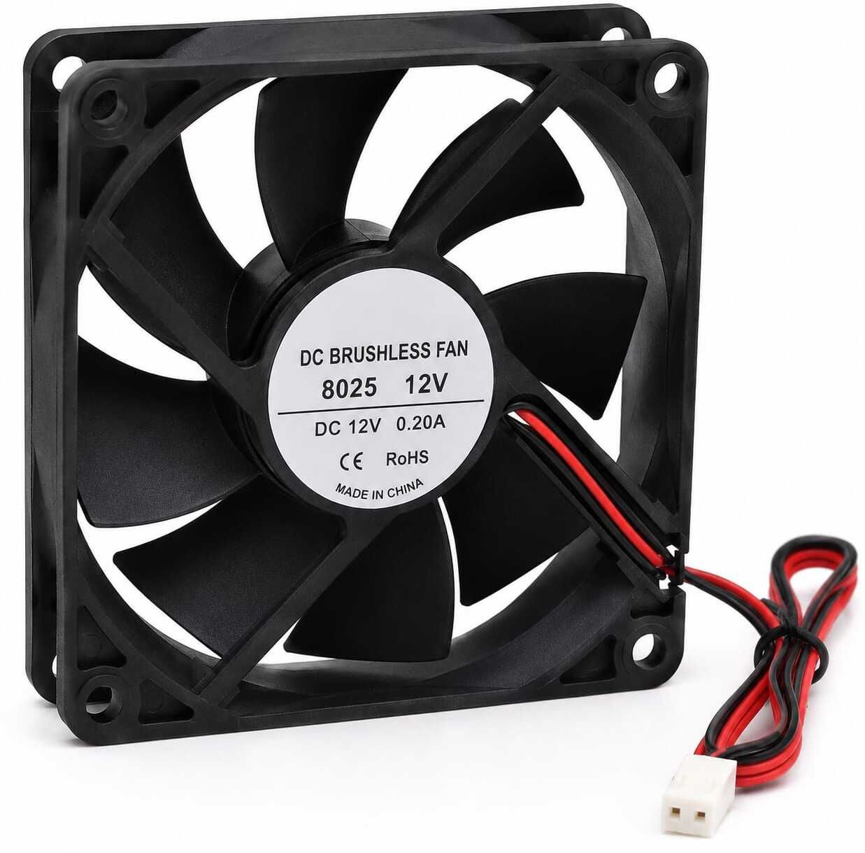 RADHHIKAA Radhika 12V DC Fan 80X80X25MM Cabinet 3-Inch Square Cooling fan (Black) Cooling Fan All in one Cooler-image-25