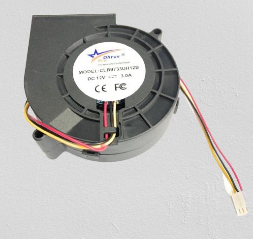 DHRUV-PRO CLB9733UH12B BALL BEARING DC 12V 3.0A 6000 RPM High Speed 3-Pin Blower Fan Cooling Fan Cabinet Cooler-image-21
