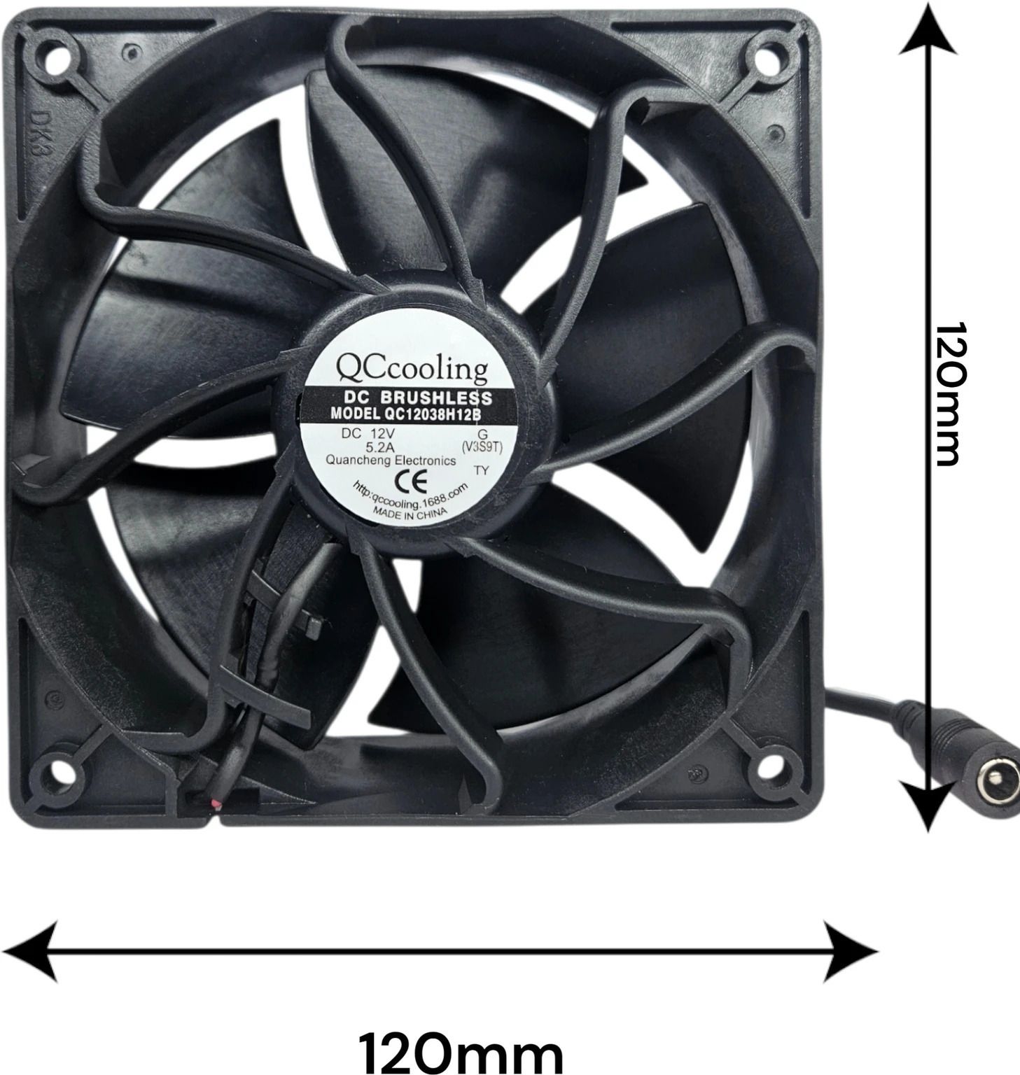 Enormity QC12038H12B 12VDC 5.2A DC BRUSHLESS FAN WITH GRILL FOR CPU Cooling Fan Cooling Fan All in one Cooler-image-40
