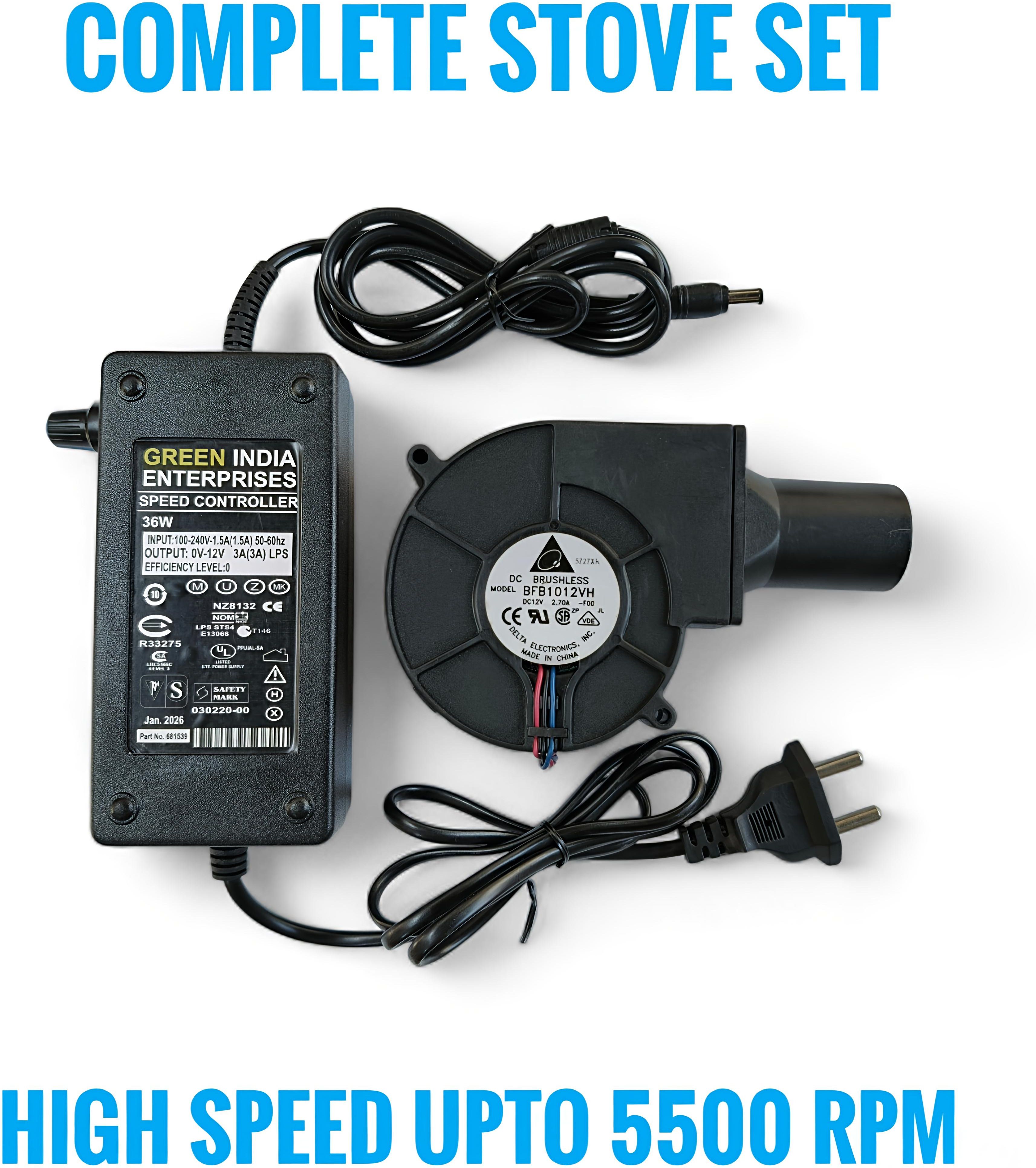 ADA2Z DC 12V 2.70A MODEL BFB1012VH SIZE 97X97X33mm 3 AMP CONTROLLER COMPLETE STOVE SET Cooling Fan All in one Cooler-image-4