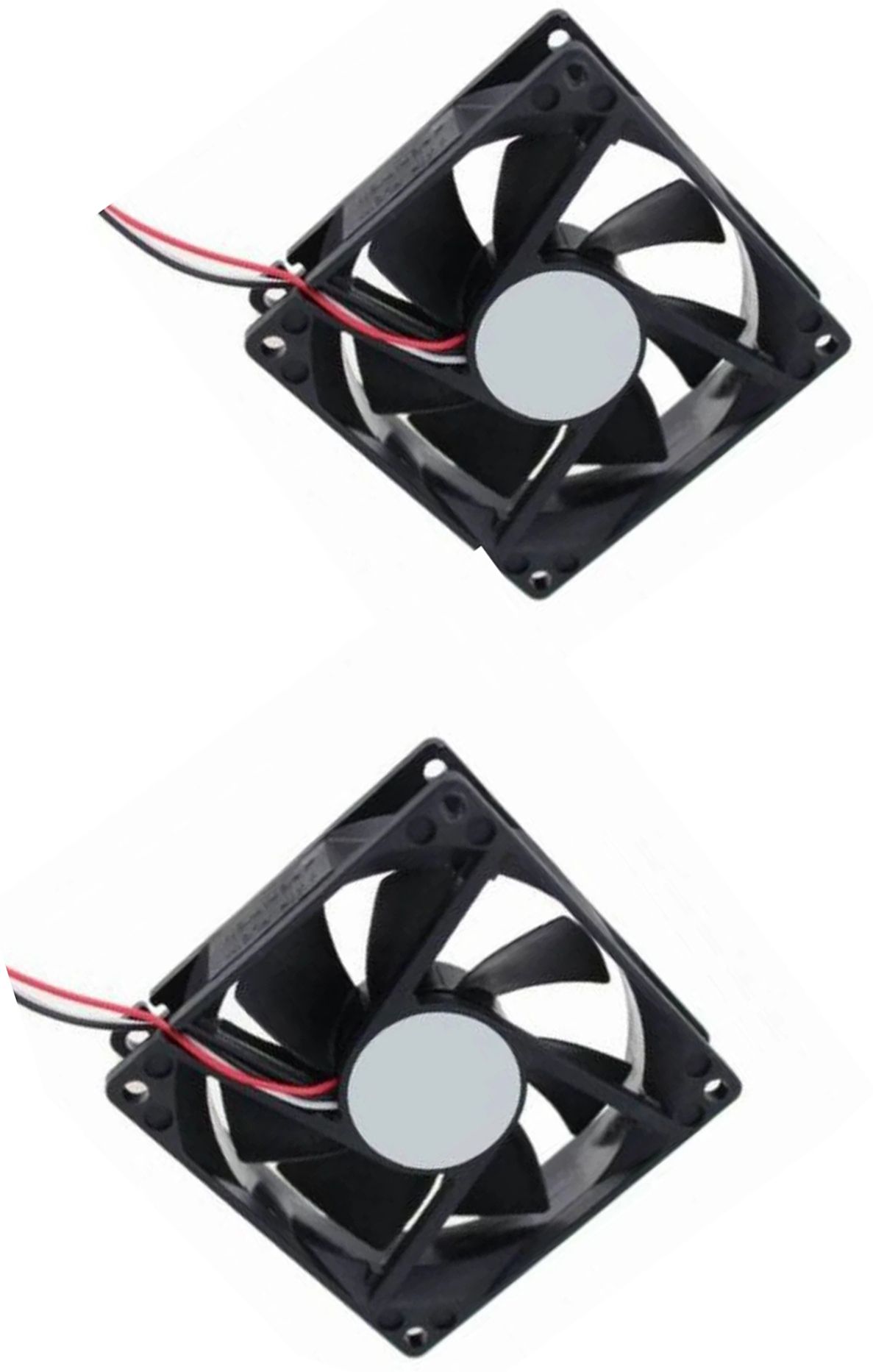 Digital Craft 80mm 12V DC Cooling Fan for PC Cabinet CPU Cooler Pack of 2 Black Fan with Radiator All in one Cooler-image-33