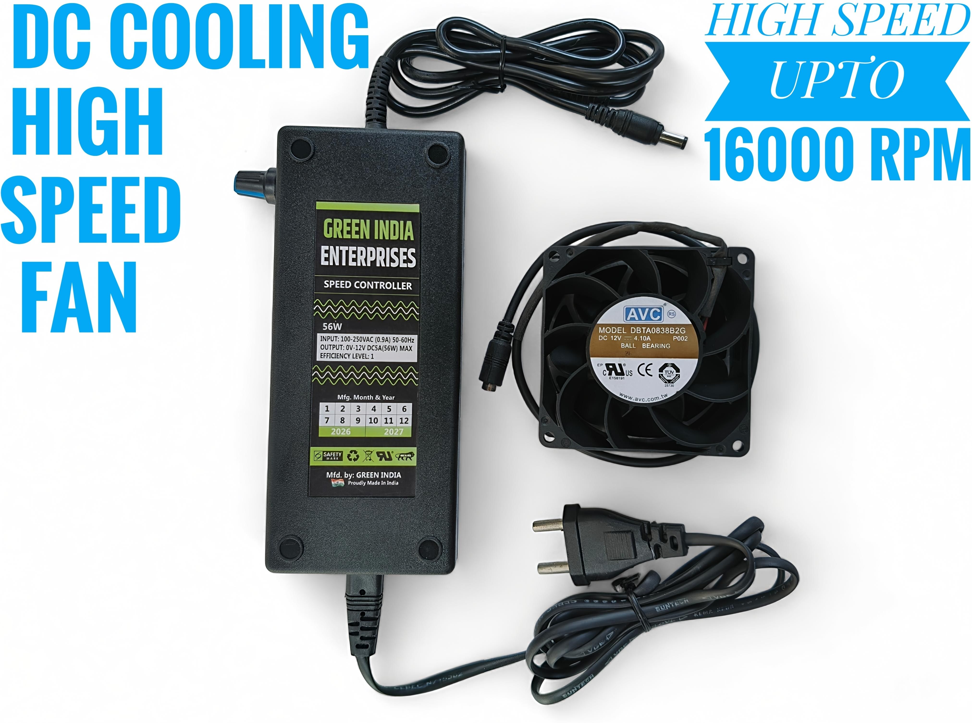 ADA2Z DC 12V 4.10AMP MODEL DBTA0838B2G 5AMP CONTROLLER COMPLETE SET MULTI PURPOSE USE Cooling Fan All in one Cooler-image-49