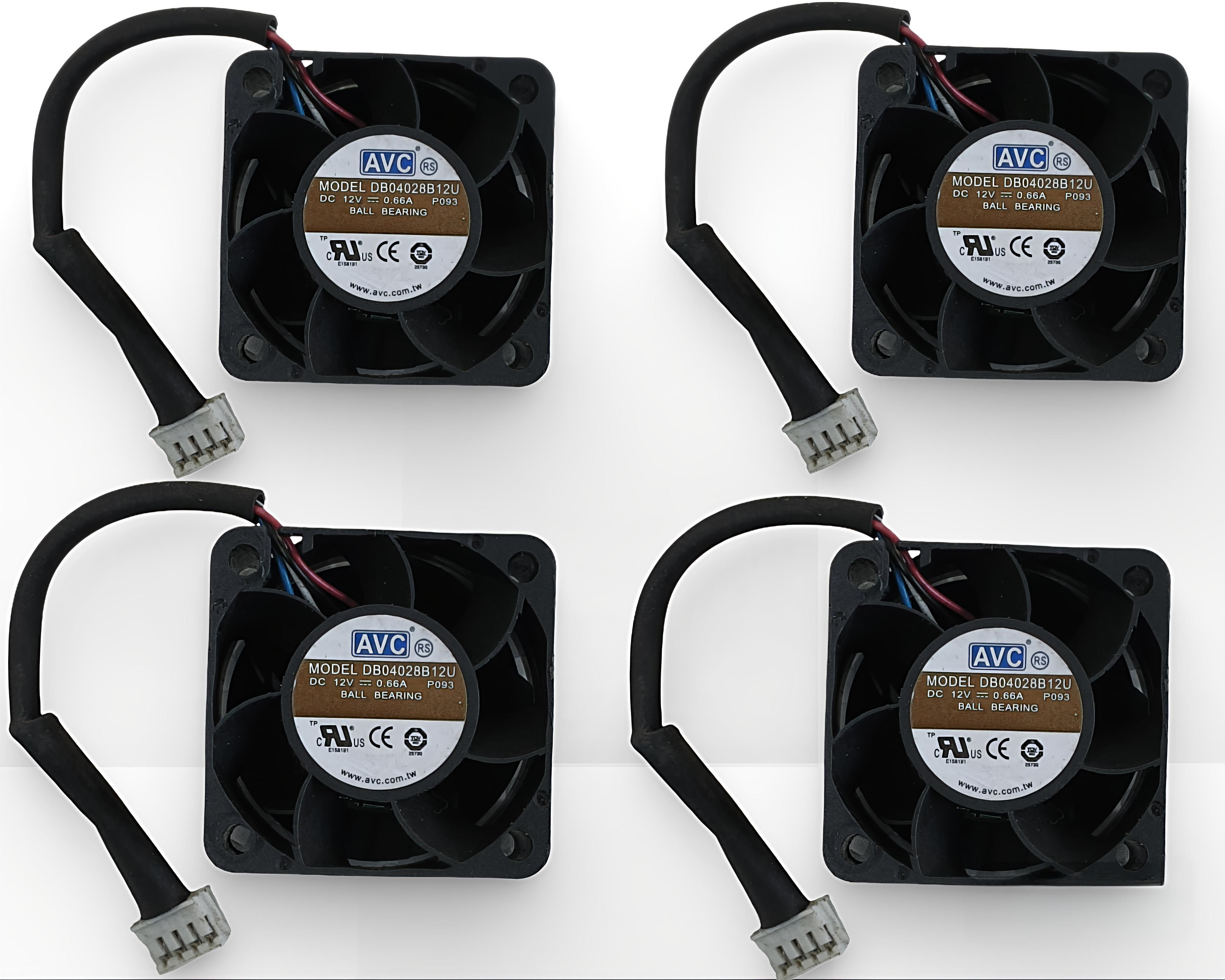 AVC Size 40X40X28mm 1 PACK OF 4 MODEL PCSDC12V 0.66A 15000 RPM Brushless Cooling Fan Cooling Fan All in one Cooler-image-1