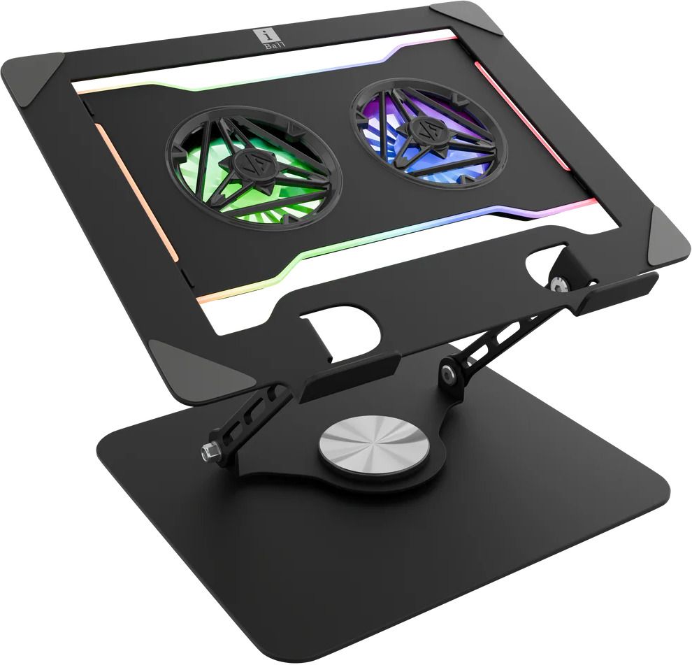 iball LS400 Laptop Stand Delivers Advanced Cooling and Ergonomic Comfort 2 Fan Ergonomic Cooling Pad with Adjustable Height-image-39