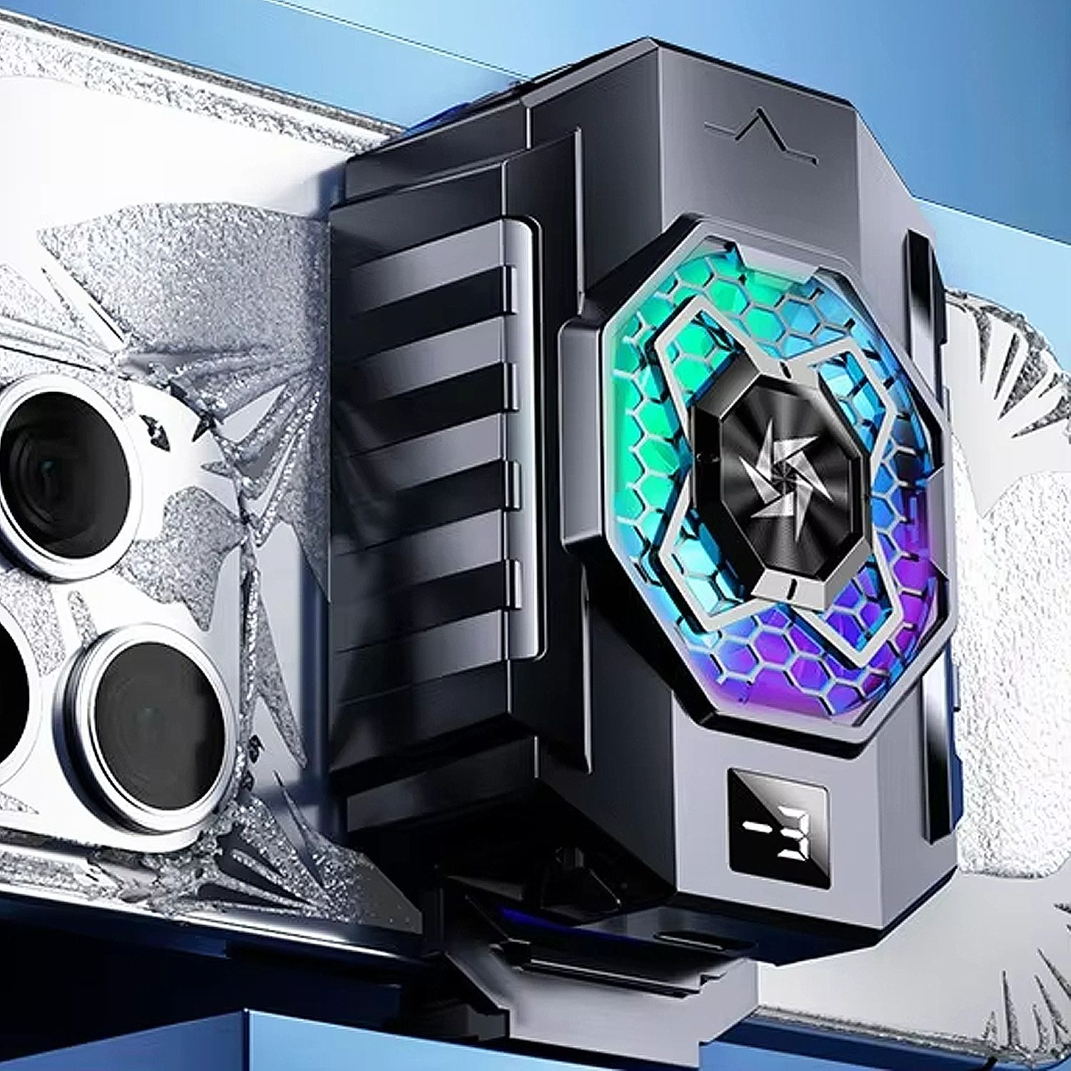 MOOZMOB SL31 Mobile Cooling Fan for Gaming for Long Filming Mobile Gaming 1 Fan Cooling Pad-image-39