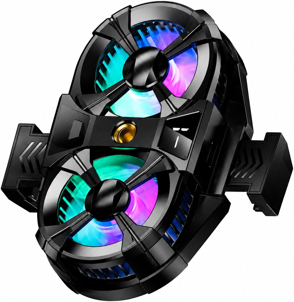 MTK GLOBAL SL07 BeastCool RGB Dual Fan Mobile Cooler Extreme Heat Dissipation Radiator 2 Fan Ergonomic Cooling Pad-image-45