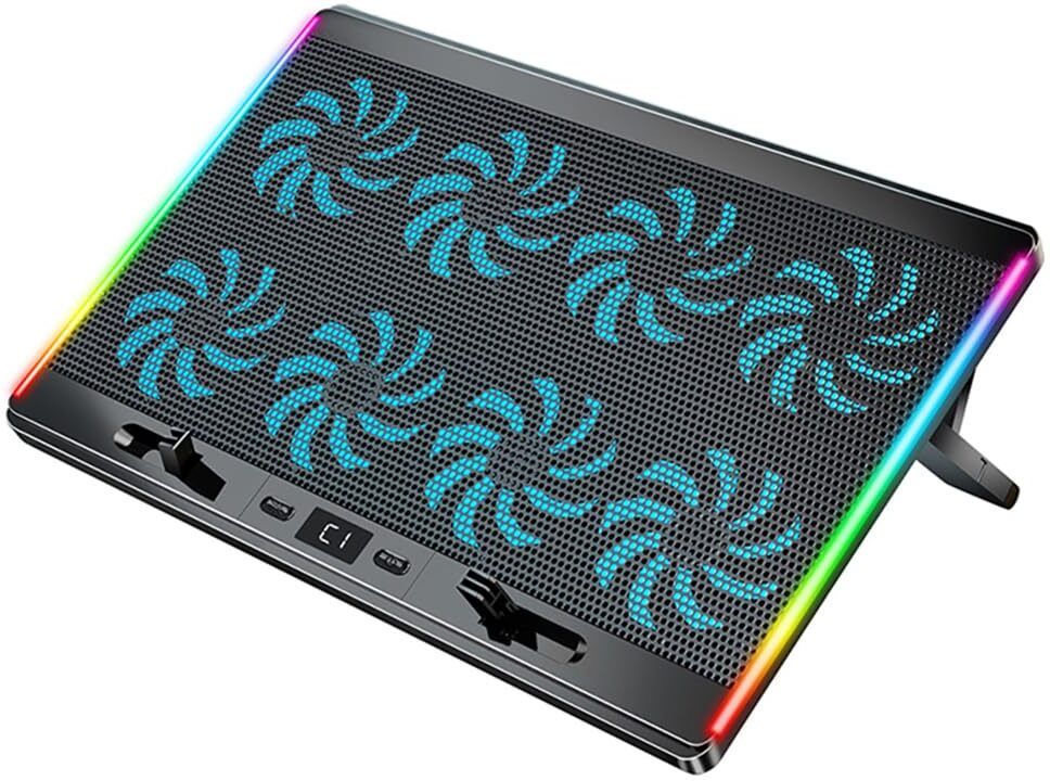 CLAW (OPEN BOX) Iceberg F4 RGB with 8 Motor Fans Ergonomic Cooling Pad with Adjustable Height-image-35