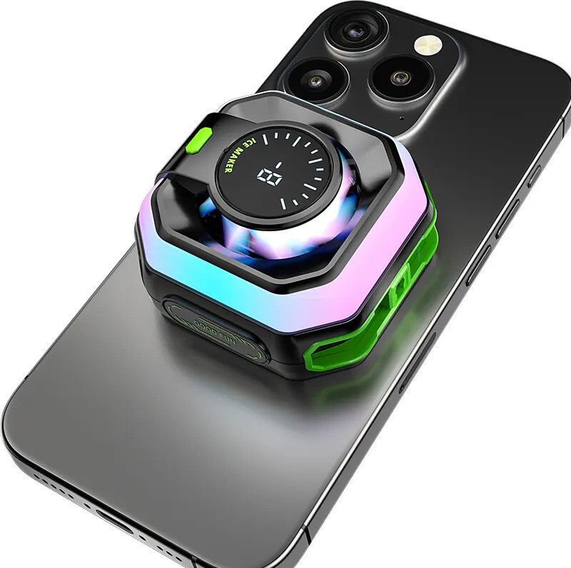 SKOON Magnetic Mobile Cooler & Clip Stand 2-in-1 Digital Temperature Display RGB Light 1 Fan Cooling Pad-image-26