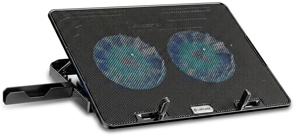 LAPCARE DCX-A101 ChillMate Laptop Cooler 2 Fan Cooling Pad with Adjustable Height 2 Fan Ergonomic Cooling Pad with Adjustable Height-image-36