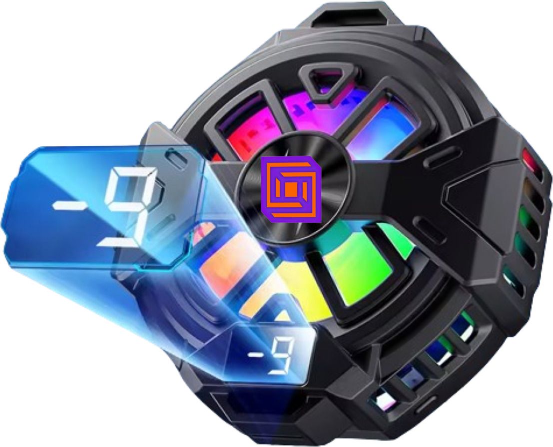 cubonic p60 semiconductor radiator with display magnetic+clip for all smarphone gaming 1 fan cooling pad