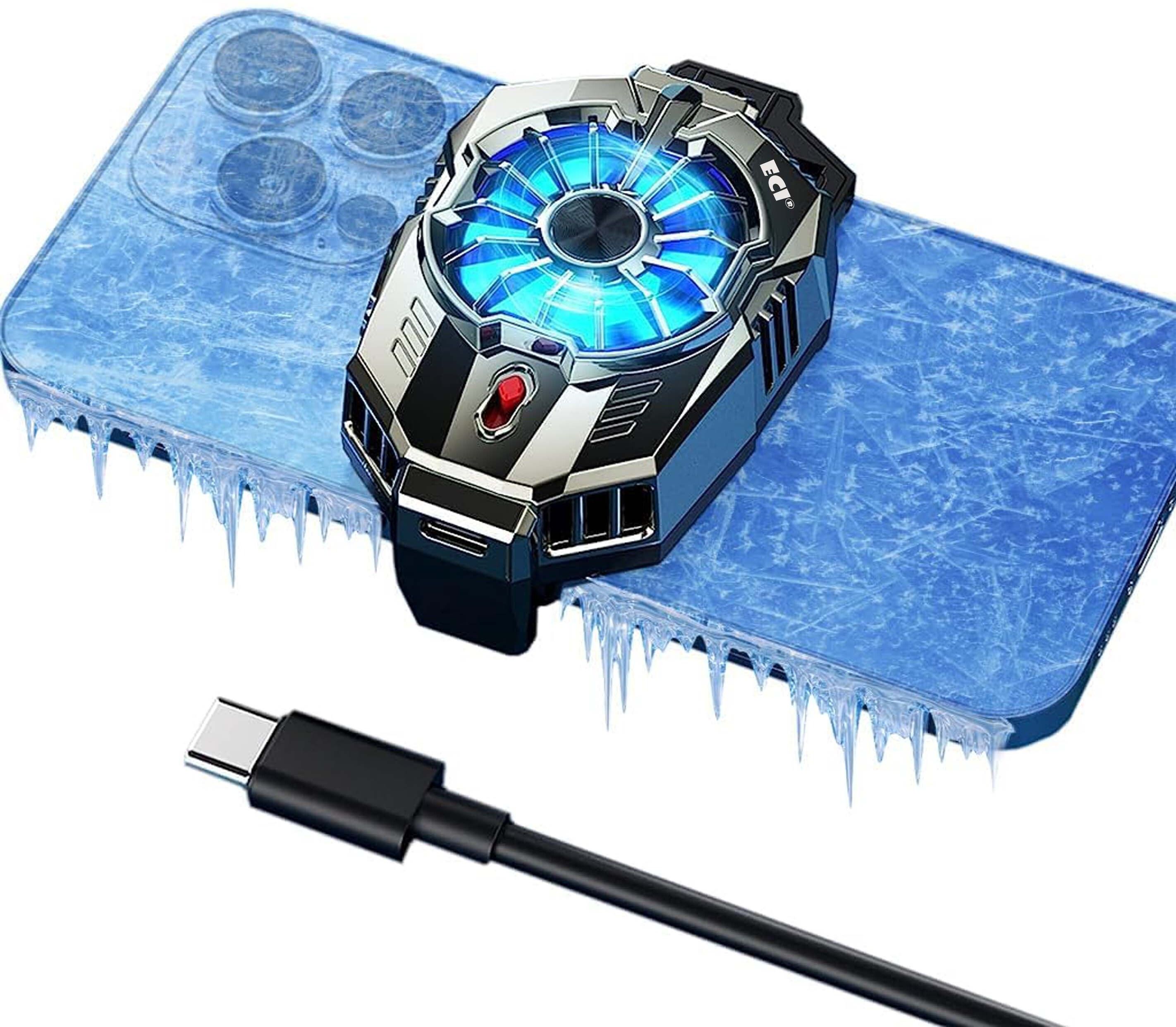 Eci Mobile Gaming Controller for Smartphones, Ergonomic Grip, Joysticks, Triggers 1 Fan Cooling Pad-image-31