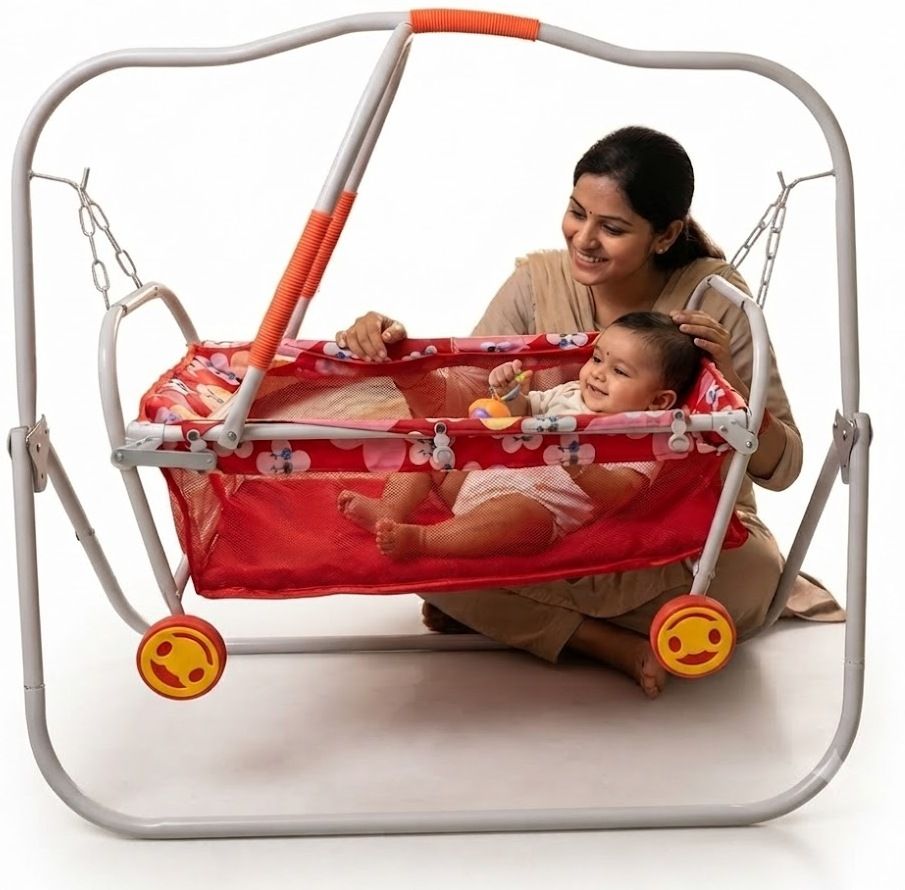 akmetal Cradle-Jhula-red-9503 Bassinet-picture-36