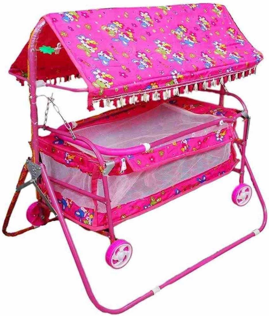 rudra creations Comfortable Multi-Use Baby Cradle, Baggi/Palna for Baby Bassinet-picture-19
