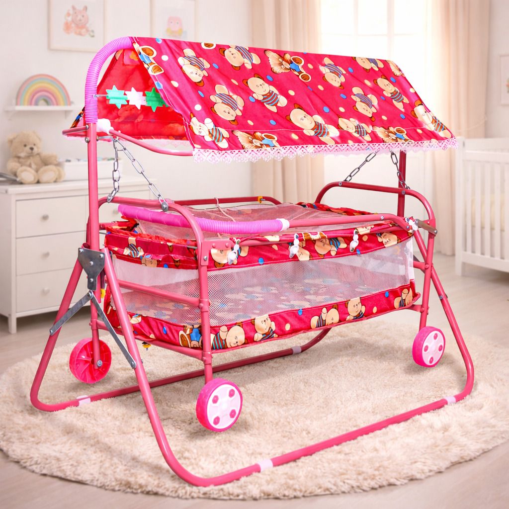avani metrobuzz Baby Cradle Jhula Palna Dolna Swing For New Born Baby-picture-35