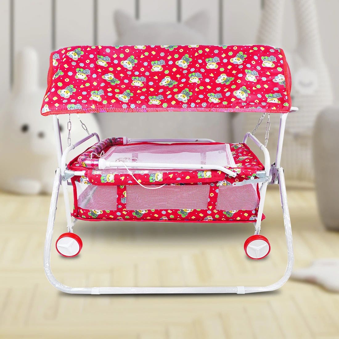 swing n fly Baby Cradle Mosquito Net Jhula Palna Stroller Infant & Toddler Beds Bassinet-picture-27